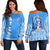 Apifo'ou College Off Shoulder Sweater Tongan Pattern AFC Lovers LT13 - Polynesian Pride