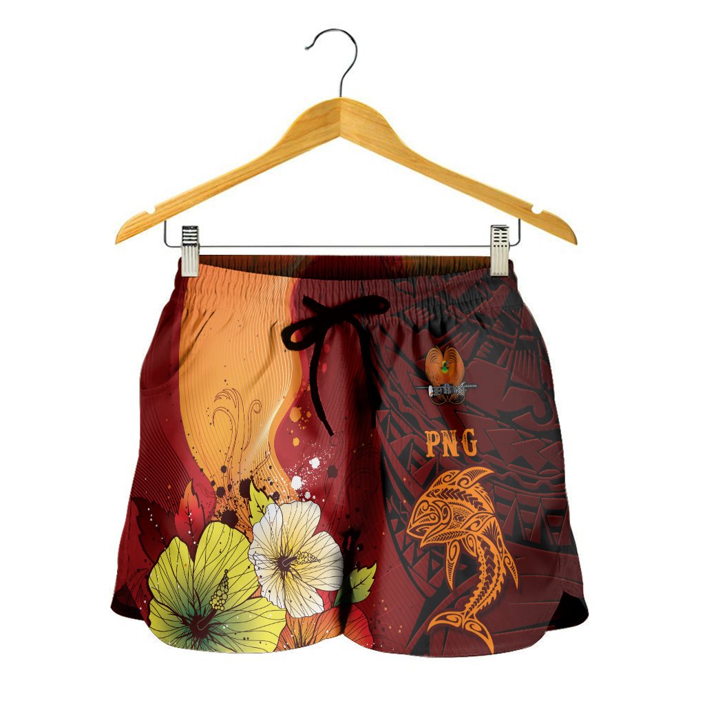 Papua New Guinea Women's Shorts - Tribal Tuna Fish - Polynesian Pride