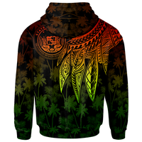 Polynesian Hawaii Custom Hoodie Polynesian Wings (Reggae) - Polynesian Pride