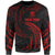 Tuvalu Polynesian Custom Personalised Sweater - Red Tribal Wave Unisex Red - Polynesian Pride