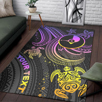 Yap Custom Personalised Area Rug - Pink Turtle - Polynesian Pride