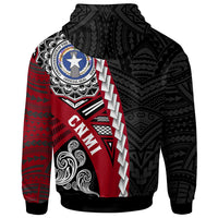 Northern Mariana Islands Polynesian Custom Hoodie Wave Tattoo - Polynesian Pride