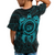 Hawaii Polynesian Custom T Shirt Vintage Polynesian Turtle (Turquoise) - Polynesian Pride