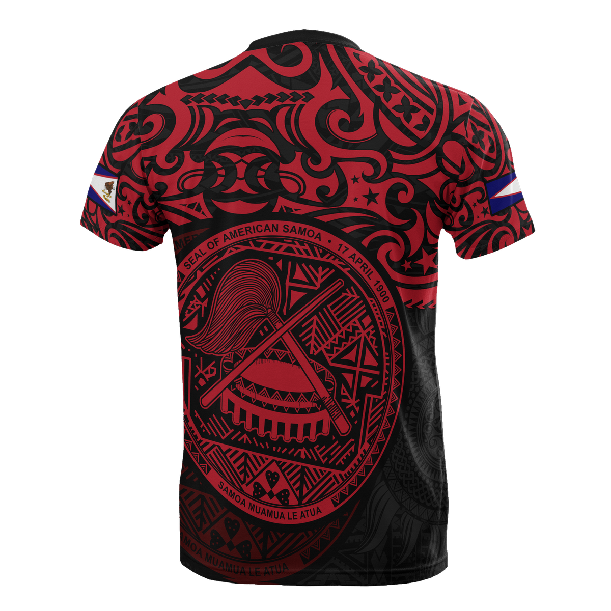 American Samoa Pride T Shirt American Samoa Flag Seal (Red) - Polynesian Pride