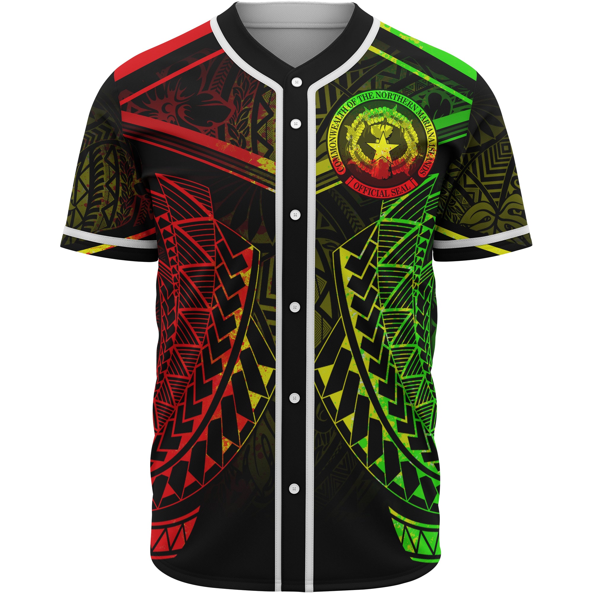 Northern Mariana Islands Baseball Shirt Unisex Black - Polynesian Pride