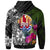 Tahiti Custom Zip up Hoodie Turtle Plumeria Banana Leaf - Polynesian Pride