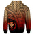 Hawaii Polynesian Custom Hoodie Plumeria Tattoo Tribal - Polynesian Pride