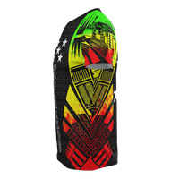 Gambier Islands T Shirt National Flag Polynesian Tattoo Reggae Style - Polynesian Pride