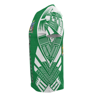 Norfolk Island T Shirt Norfolk Island Coat Of Arms Polynesian Tattoo Green Style - Polynesian Pride