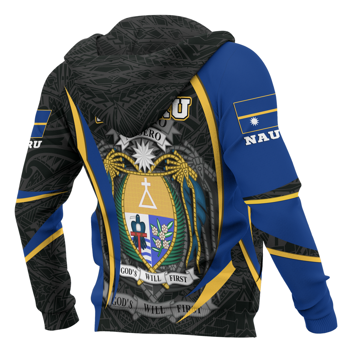 Nauru Polynesian Zip up Hoodie Nauru Spirit (Original) - Polynesian Pride