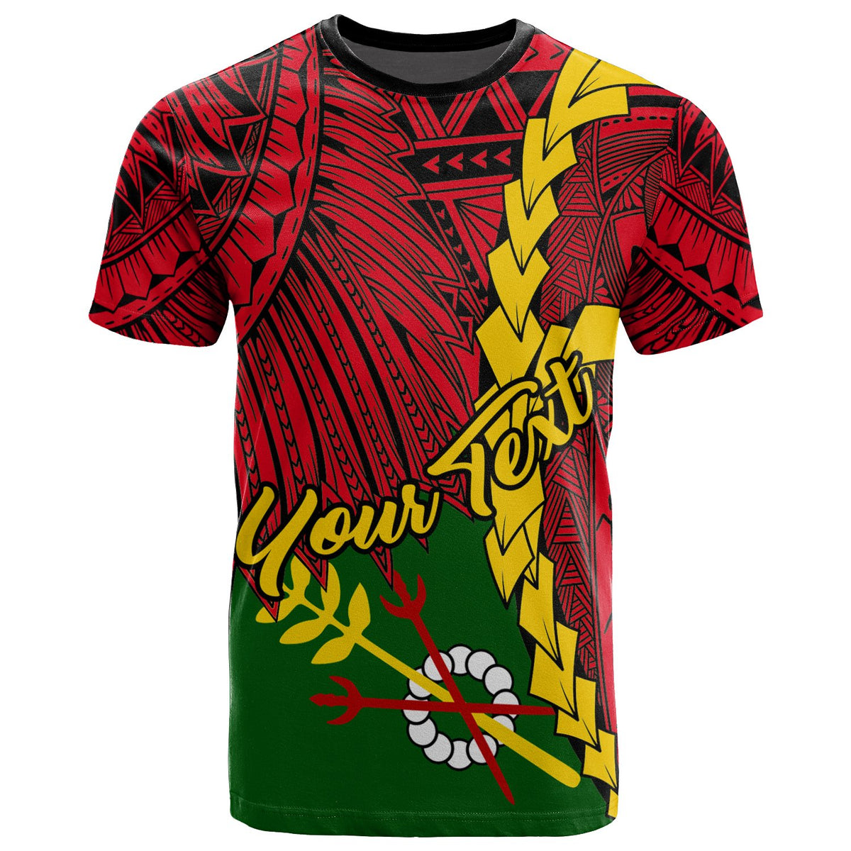 Papua New Guinea Simbu Province Polynesian Custom T Shirt Tribal Wave Tattoo Unisex RED - Polynesian Pride