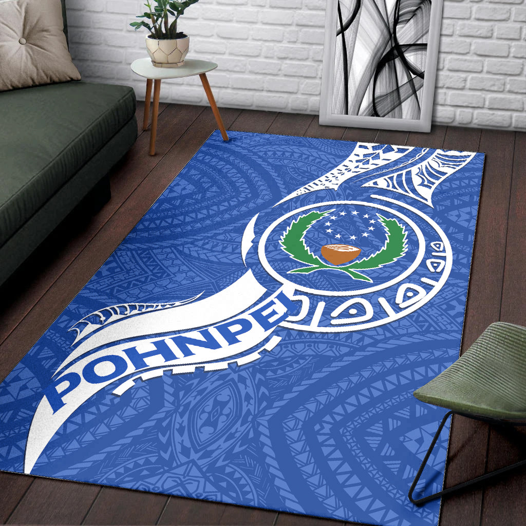 Pohnpei Area Rug - Micronesia Pride Blue - LT12 - Polynesian Pride