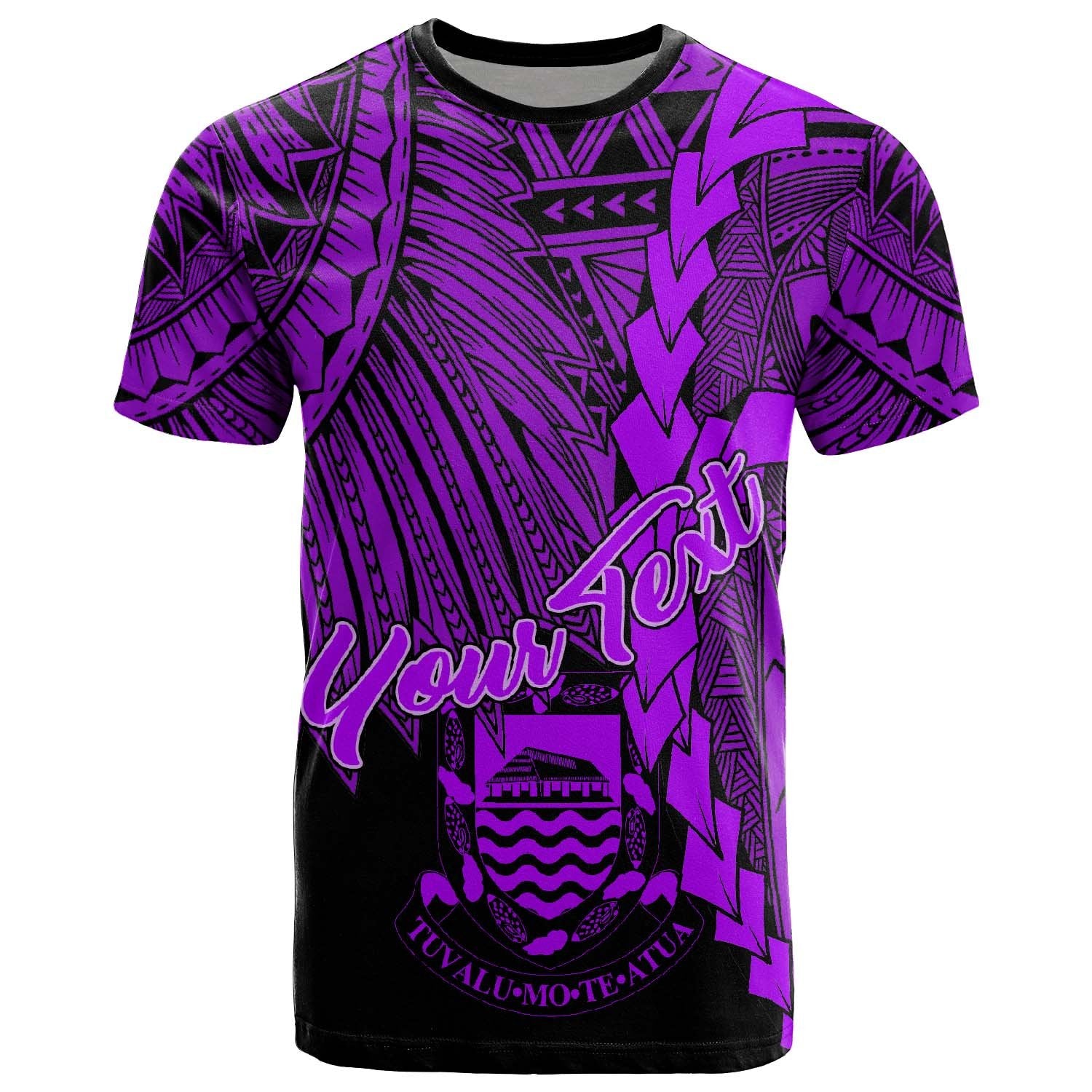 Tuvalu Polynesian Custom T Shirt Tribal Wave Tattoo Purple Unisex Purple - Polynesian Pride