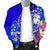 Fiji Men's Bomber Jacket - Turtle Plumeria (Blue) - Polynesian Pride