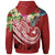 Papua New Guinea Polynesian Hoodie Summer Plumeria (Red) - Polynesian Pride