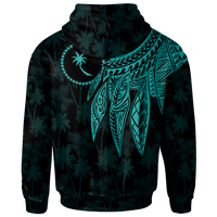 Chuuk Custom Hoodie Polynesian Wings (Turquoise) - Polynesian Pride