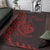 New Caledonia Area Rug - Custom Personalised Polynesian Pattern Style Red Color - Polynesian Pride