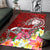 Fiji Area Rug - Turtle Plumeria (Red) - Polynesian Pride