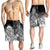 Tahiti Custom Personalised Men's Shorts - Humpback Whale with Tropical Flowers (White) - Polynesian Pride