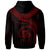 Tuvalu Polynesian Zip up Hoodie Tuvalu Waves (Red) - Polynesian Pride