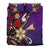 Tokelau Polynesian Bedding Set - Tribal Flower With Special Turtles Purple Color - Polynesian Pride