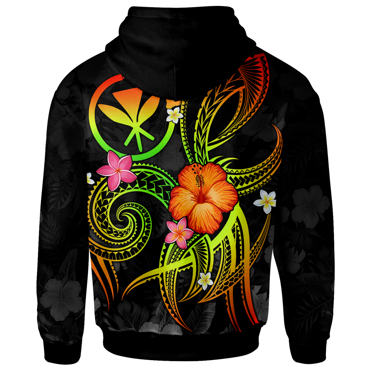 Polynesian Hawaii Custom Hoodie Legend of Kanaka Maoli (Reggae) - Polynesian Pride