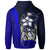 Polynesian Hawaii Custom Zip up Hoodie Blue Turtle with Hook - Polynesian Pride