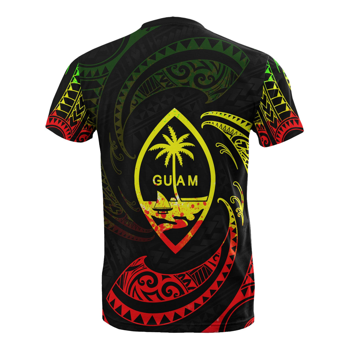 Guam Polynesian Custom T Shirt Reggae Tribal Wave - Polynesian Pride