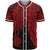 New Caledonia Polynesian Custom Personalised Baseball Shirt - Tribal Wave Tattoo Red Unisex Red - Polynesian Pride