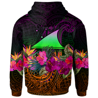 Tokelau Custom Hoodie Summer Hibiscus - Polynesian Pride