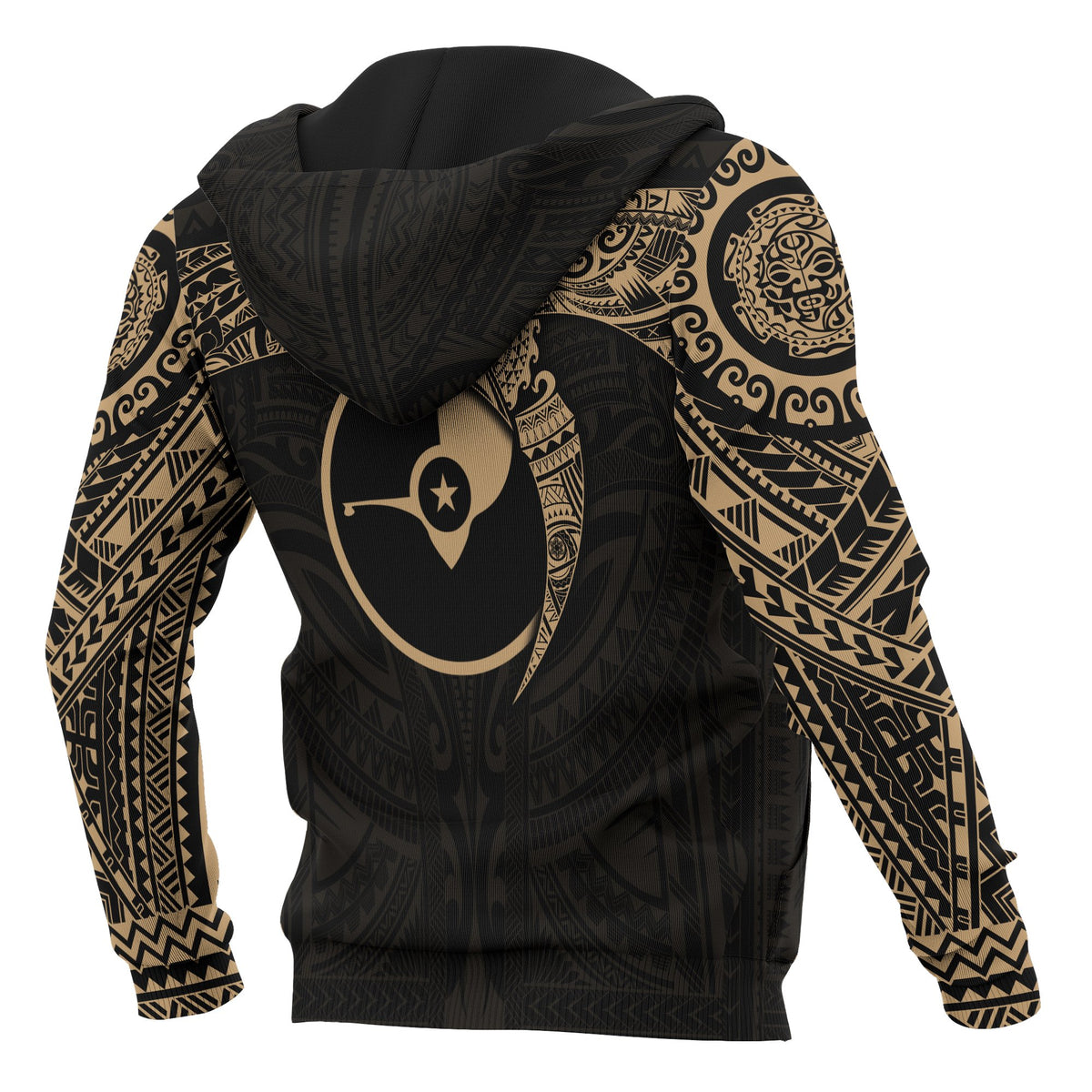 Yap Micronesian Hoodie Gold Heart Shield - Polynesian Pride