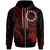 Cook islands Custom Zip up Hoodie Red Turtle Unisex Red - Polynesian Pride