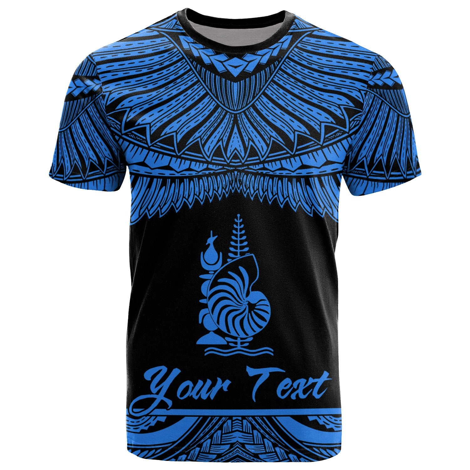 New Caledonia Polynesian Custom T Shirt New Caledonia Pride Blue Version Unisex Blue - Polynesian Pride