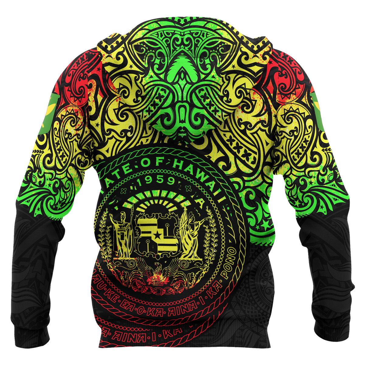 Polynesian Hawaii Hoodie (Zip up) Pride of Hawaii (Reggae) - Polynesian Pride