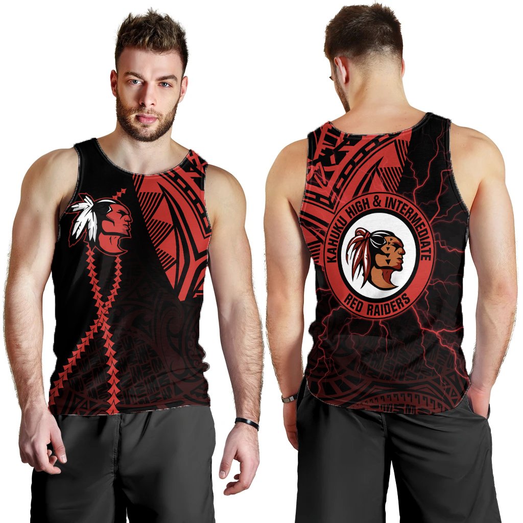 hawaiiTank Top - Kahuku High Men's Tank Top - Forc Style AH Black - Polynesian Pride