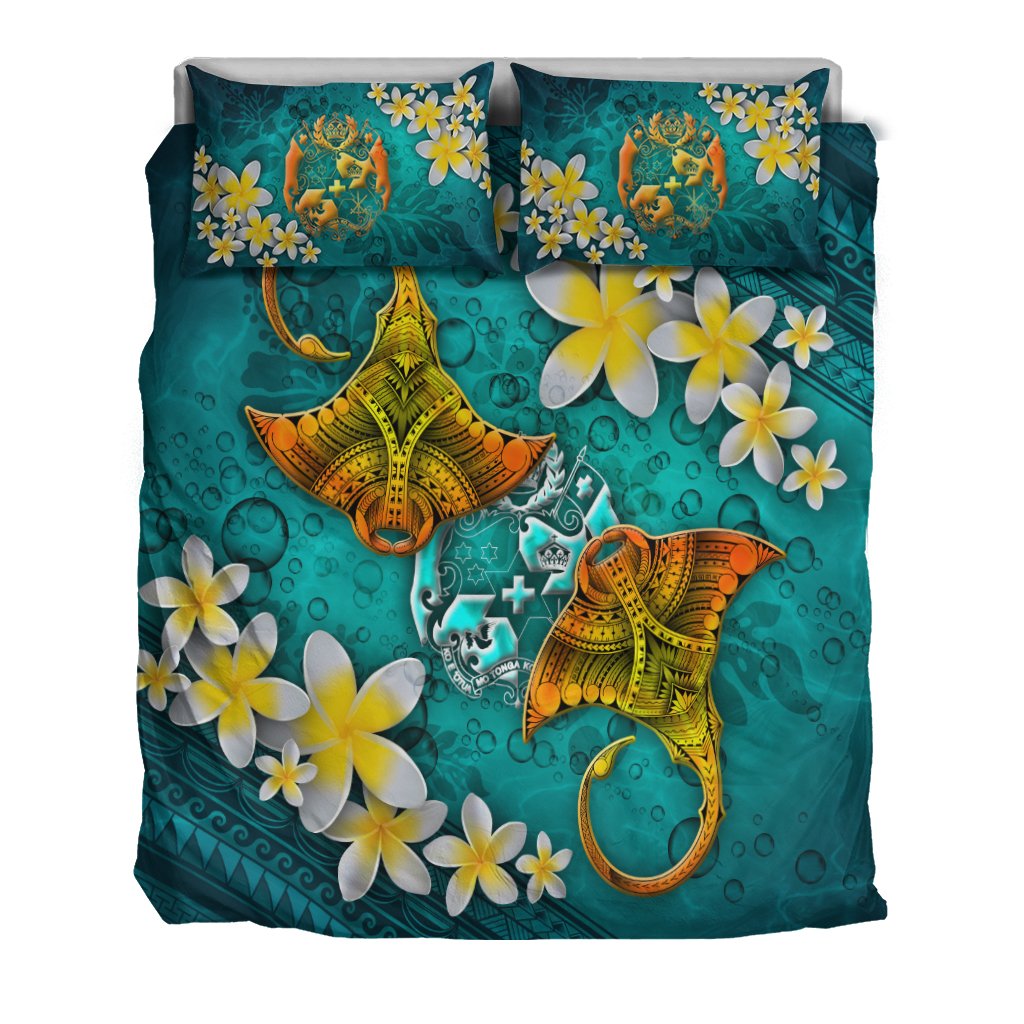 Tonga Polynesian Bedding Set - Manta Ray Ocean - Polynesian Pride