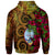 Guam Polynesian Custom Zip up Hoodie Hibiscus Vintage - Polynesian Pride