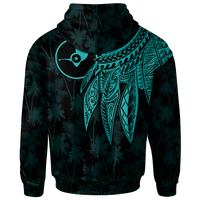 Yap Hoodie Polynesian Wings (Turquoise) - Polynesian Pride