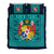 (Custom Personalised) Tonga Pattern Bedding Set Coat of Arms - Navy and Turquoise LT4 - Polynesian Pride