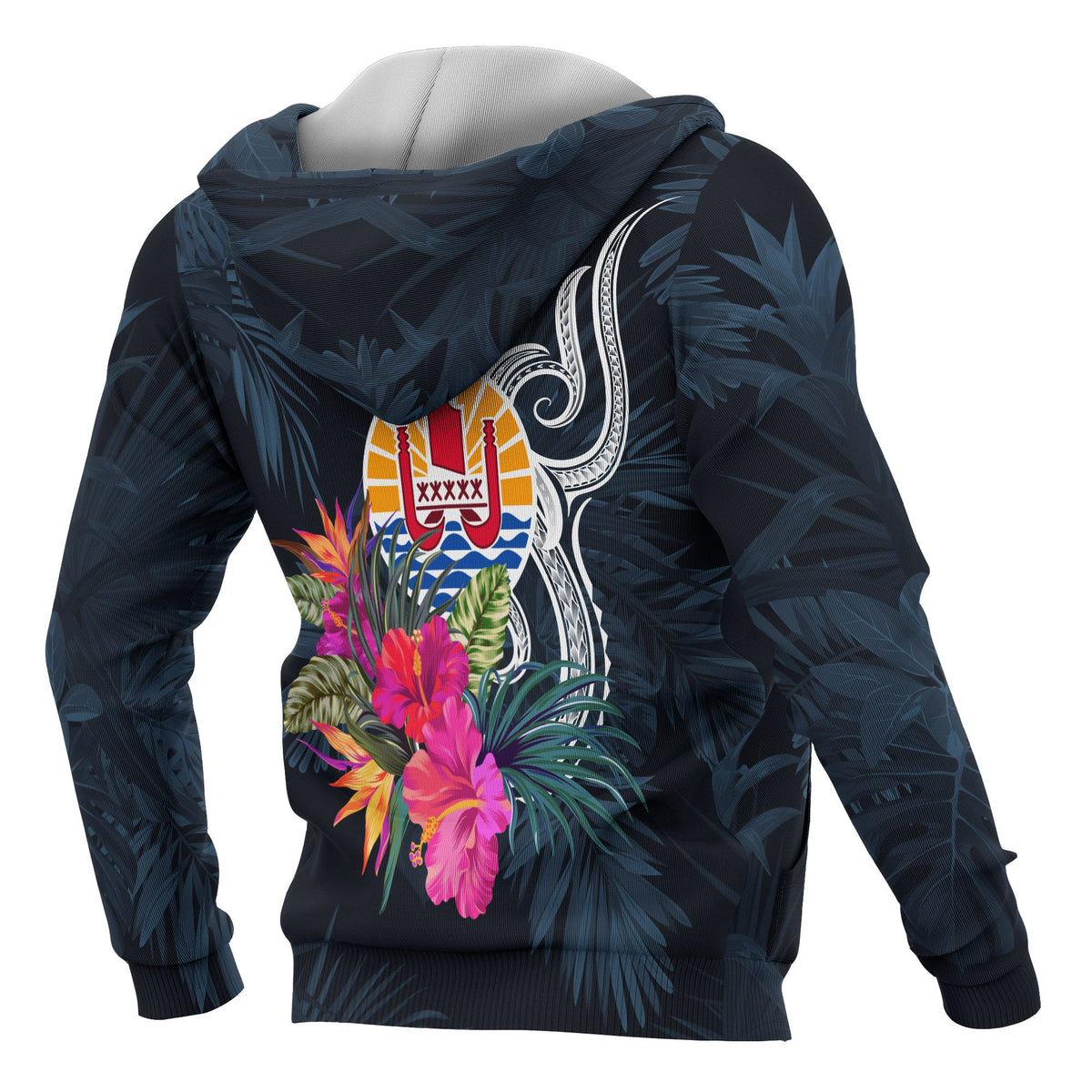 Tahiti Polynesian Hoodie Tropical Flower - Polynesian Pride
