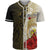 Hawaii Polynesian Custom Personalised Baseball Shirt - Coat Of Arm With Hibiscus Gold Unisex Gold - Polynesian Pride