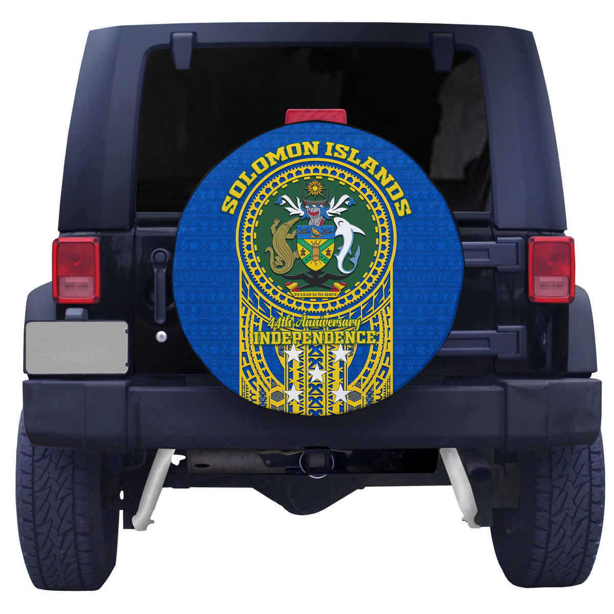 Solomon Islands Independence Anniversary 44th Years Spare Car Tire - LT12 - Polynesian Pride