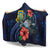 Tuvalu Polynesian Hooded Blanket - Blue Turtle Hibiscus - Polynesian Pride