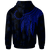 Cook Islands Zip up Hoodie Polynesian Wings (Blue) - Polynesian Pride