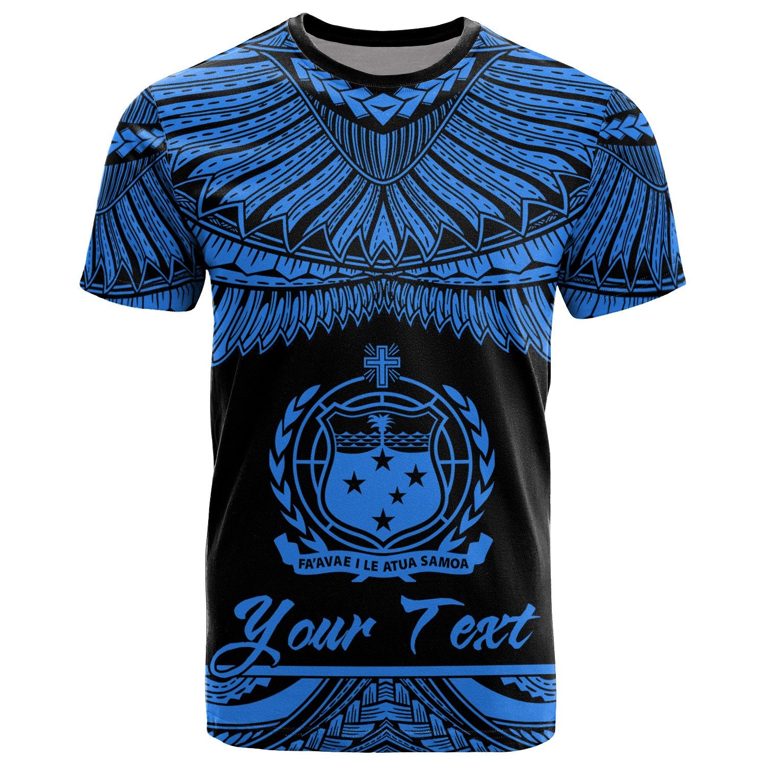 Samoa Polynesian Custom T Shirt Samoa Pride Blue Version Unisex Blue - Polynesian Pride