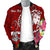 Fiji Custom Personalised Men's Bomber Jacket - Turtle Plumeria (Red) - Polynesian Pride