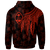 Guam Zip up Hoodie Polynesian Wings (Red) - Polynesian Pride