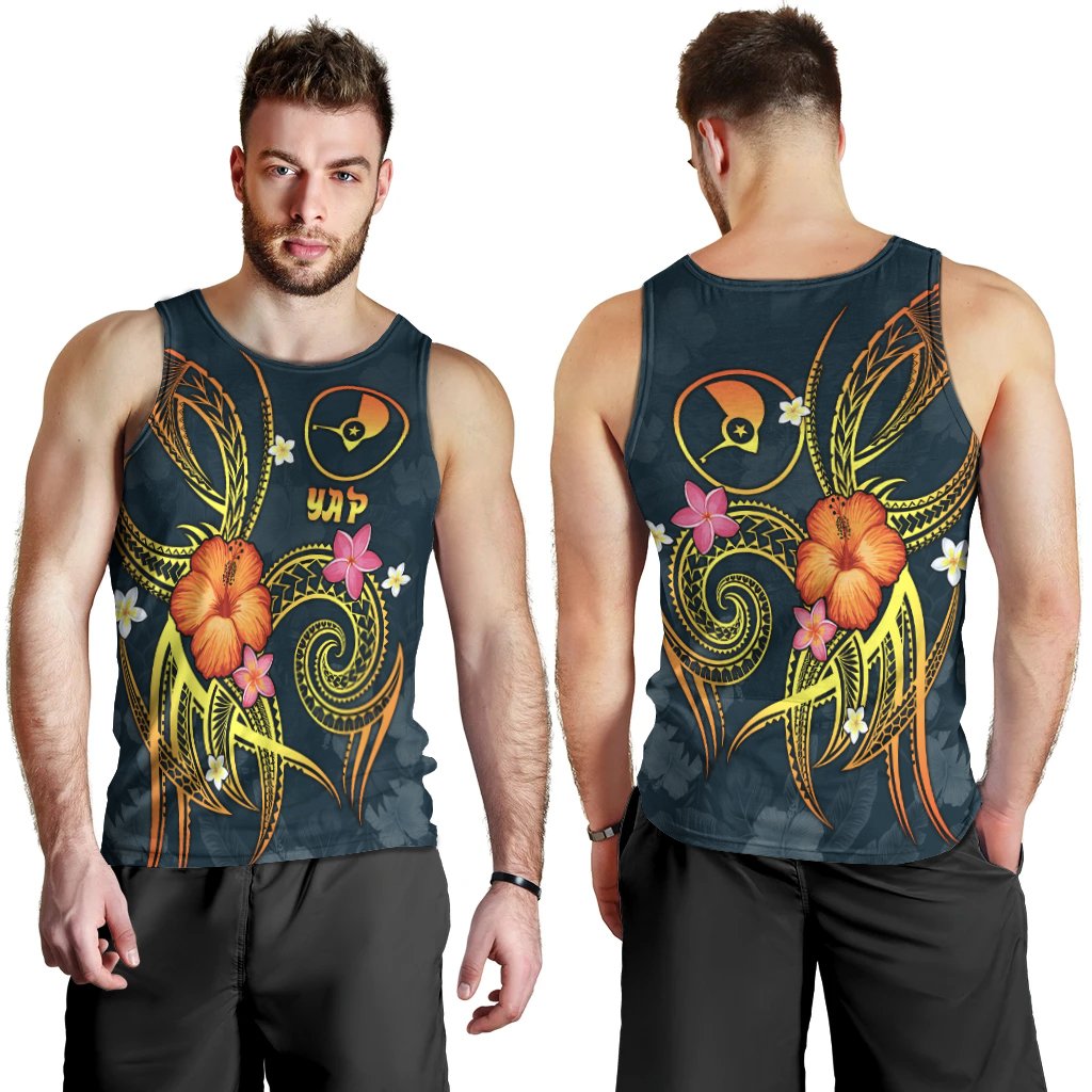 YAP Polynesian Men's Tank Top - Legend of YAP (Blue) - Polynesian Pride