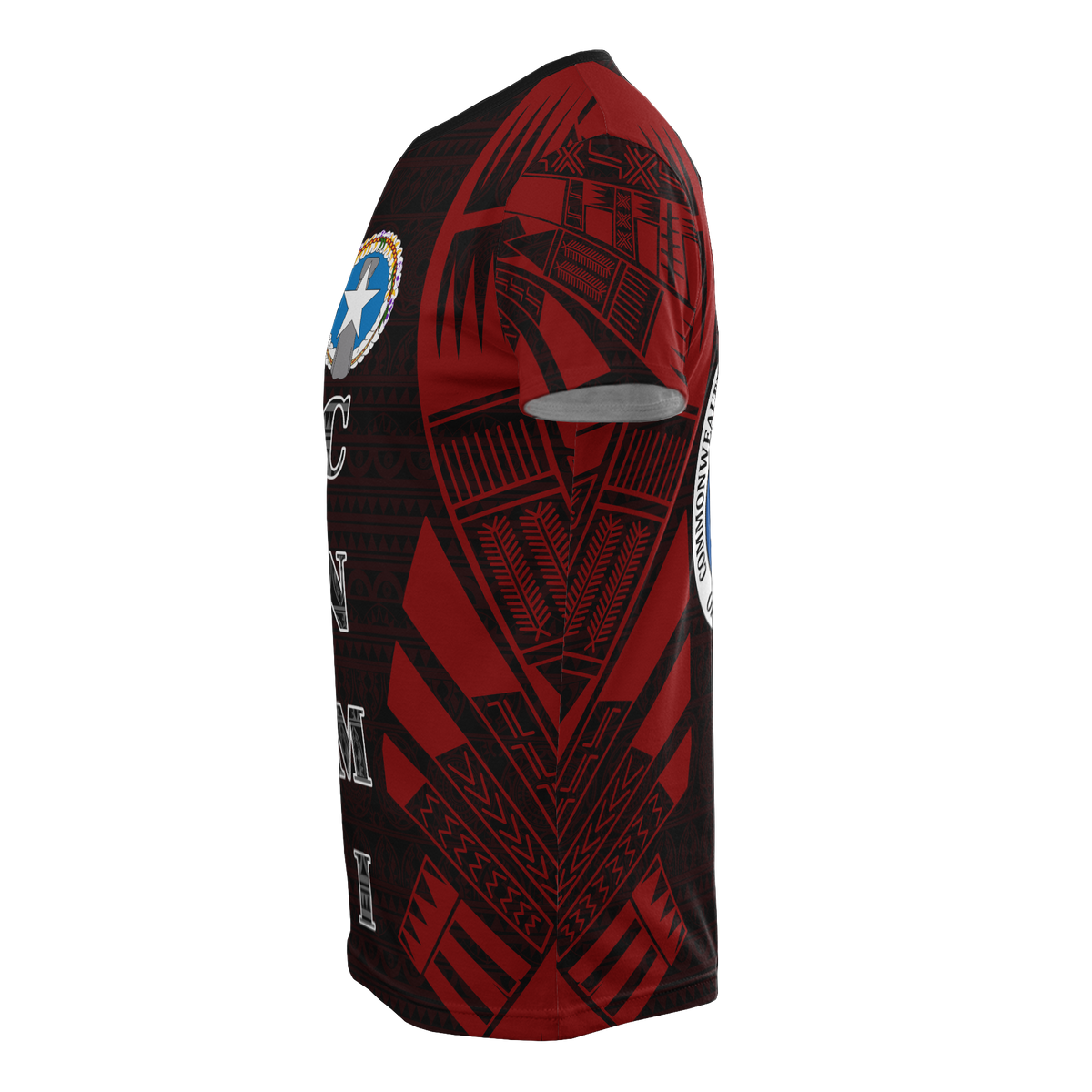 Northern Mariana Islands T Shirt C N M I FLag Polynesian Tattoo Red Style - Polynesian Pride