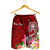 Guam Custom Personalised Men's Shorts - Turtle Plumeria (Red) - Polynesian Pride